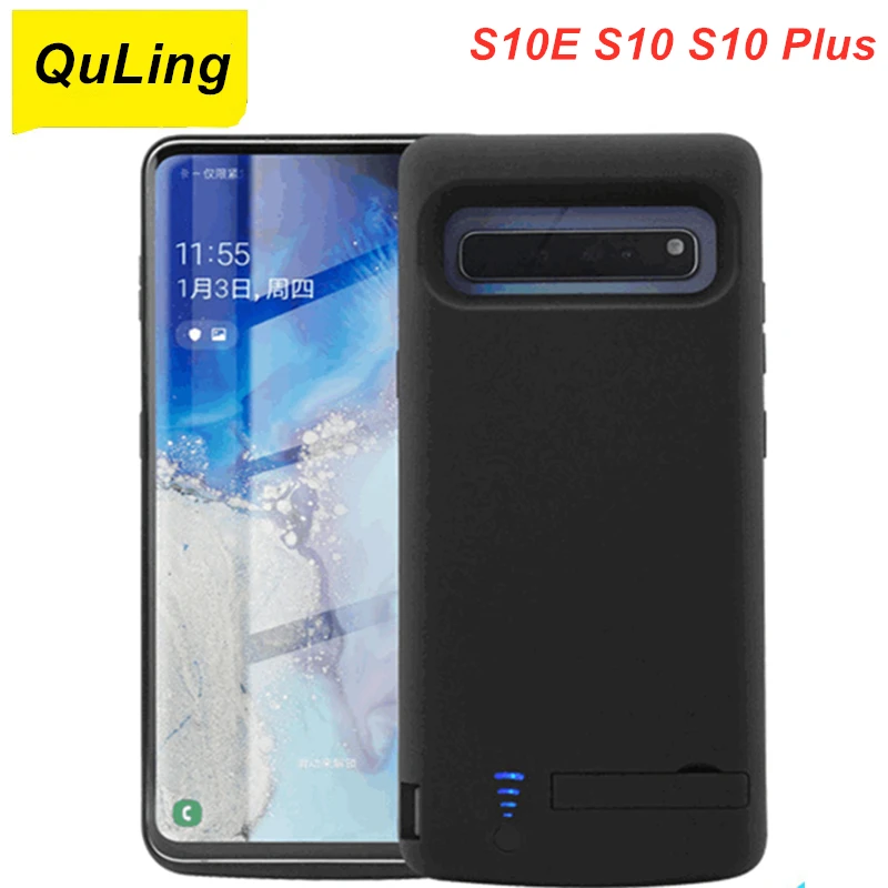 QuLing Samsung Galaxy S10 S10E S10 Plius Baterija Atveju, Baterijos Kroviklis Banko Galia Atveju, Samsung Galaxy S10 Baterija Atveju 2