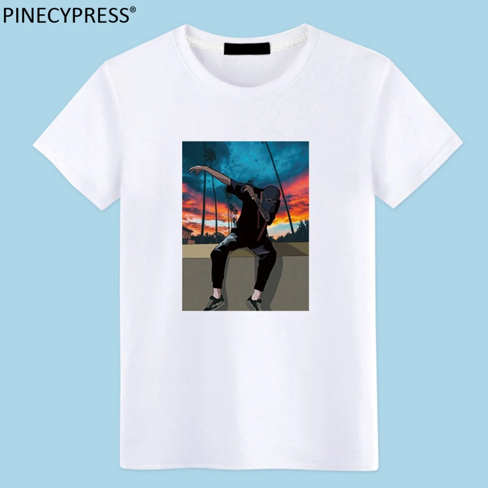 Kokybės Medvilnės Azijos Dydis Anti-static trumpomis Rankovėmis Vyrams Marškinėliai Mados Hip-Hop Street Balta Mėlyna Vasara O-kaklo Žmogus T-shirt 4