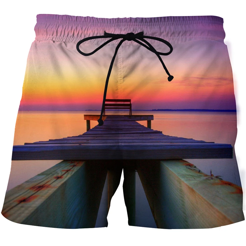Vasaros 3D plaukimo glaudės, šortai vyriški įdomus žvejybos Bermudai kvėpavimo vyriški, berniukų paplūdimio kelnės sporto šortai, S-6XL 2