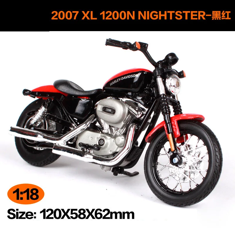 Maisto 1:18 Harley Davidson 2007XL 1200N Nightster Motociklo metalo modelio Žaislai Vaikams Gimtadienio Dovana Žaislų Kolekcija 0