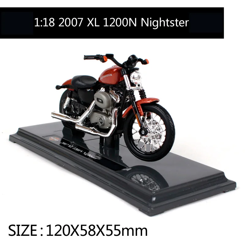 Maisto 1:18 Harley Davidson 2007XL 1200N Nightster Motociklo metalo modelio Žaislai Vaikams Gimtadienio Dovana Žaislų Kolekcija 1