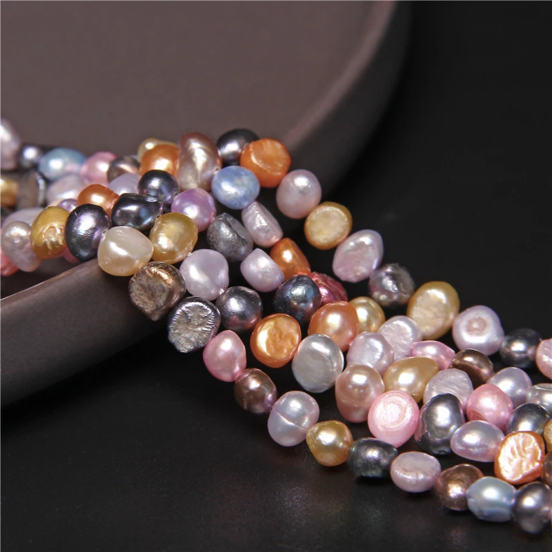 Nereguliarus Natūralių Gėlavandenių Perlų Baroko Perlo Karoliukai 5-6mm Spalvotų Prarasti Perlų Papuošalai Priėmimo 