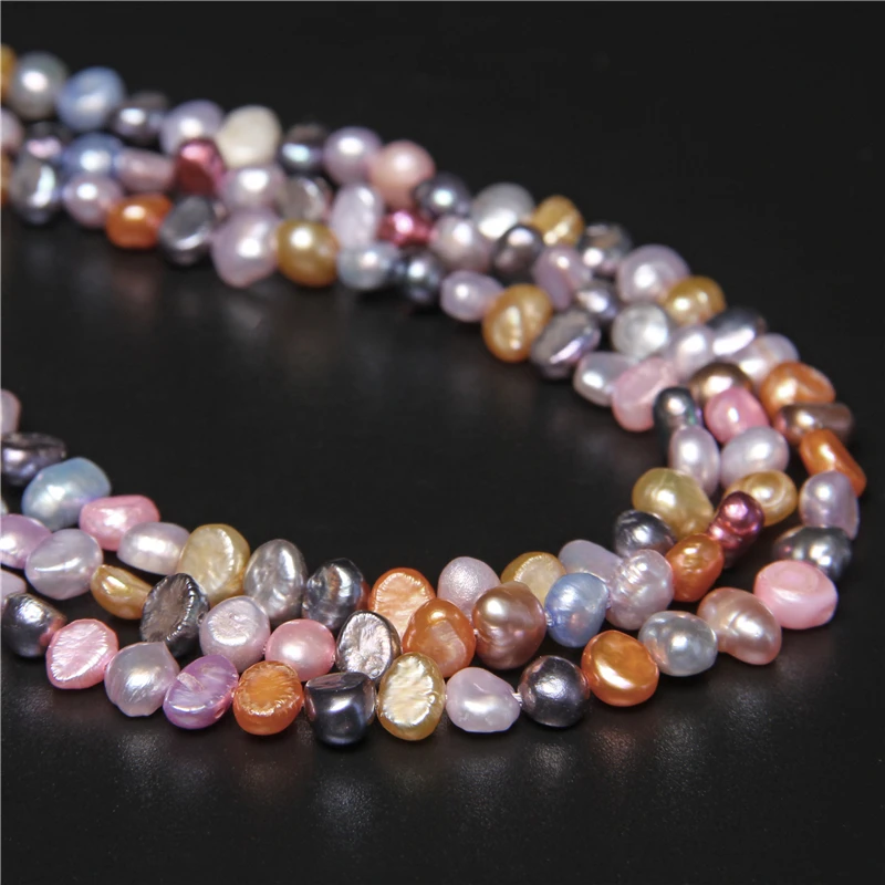 Nereguliarus Natūralių Gėlavandenių Perlų Baroko Perlo Karoliukai 5-6mm Spalvotų Prarasti Perlų Papuošalai Priėmimo 