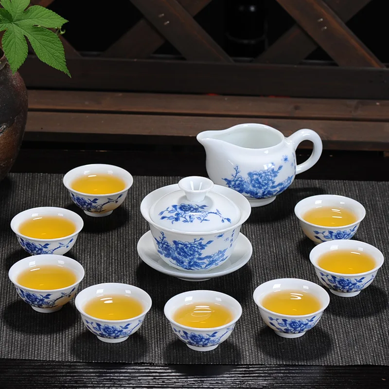 Keramikos arbatos puodeliai balto porceliano mėlynos ir baltos spalvos porceliano arbatos puodelius, kuriems su namų ūkio, laisvalaikio puodeliai 2