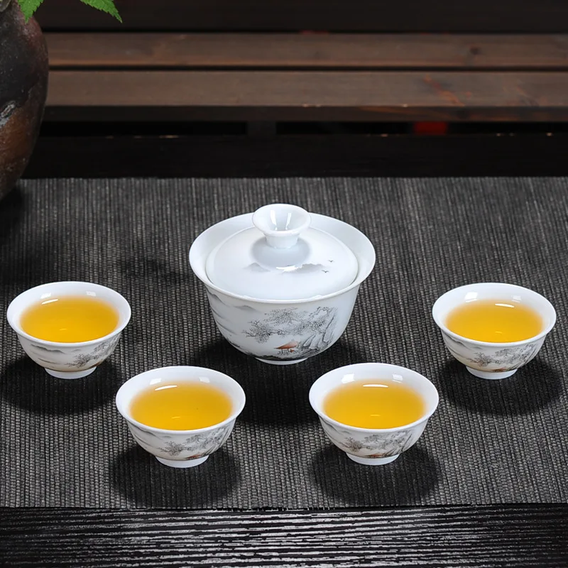 Keramikos arbatos puodeliai balto porceliano mėlynos ir baltos spalvos porceliano arbatos puodelius, kuriems su namų ūkio, laisvalaikio puodeliai 3