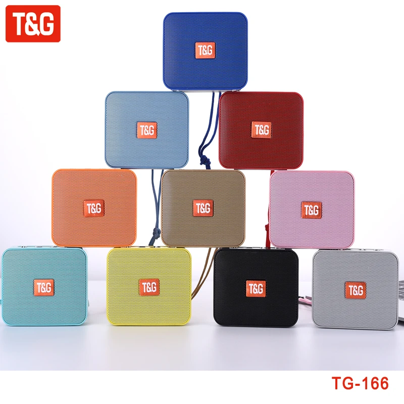 T&G TG166 Mini Garsiakalbis Portable Bluetooth Garsiakalbiai Mažas Belaidžio Lengvas Lauko žemų dažnių Garsiakalbis Paramos FM TF Kortelė 2
