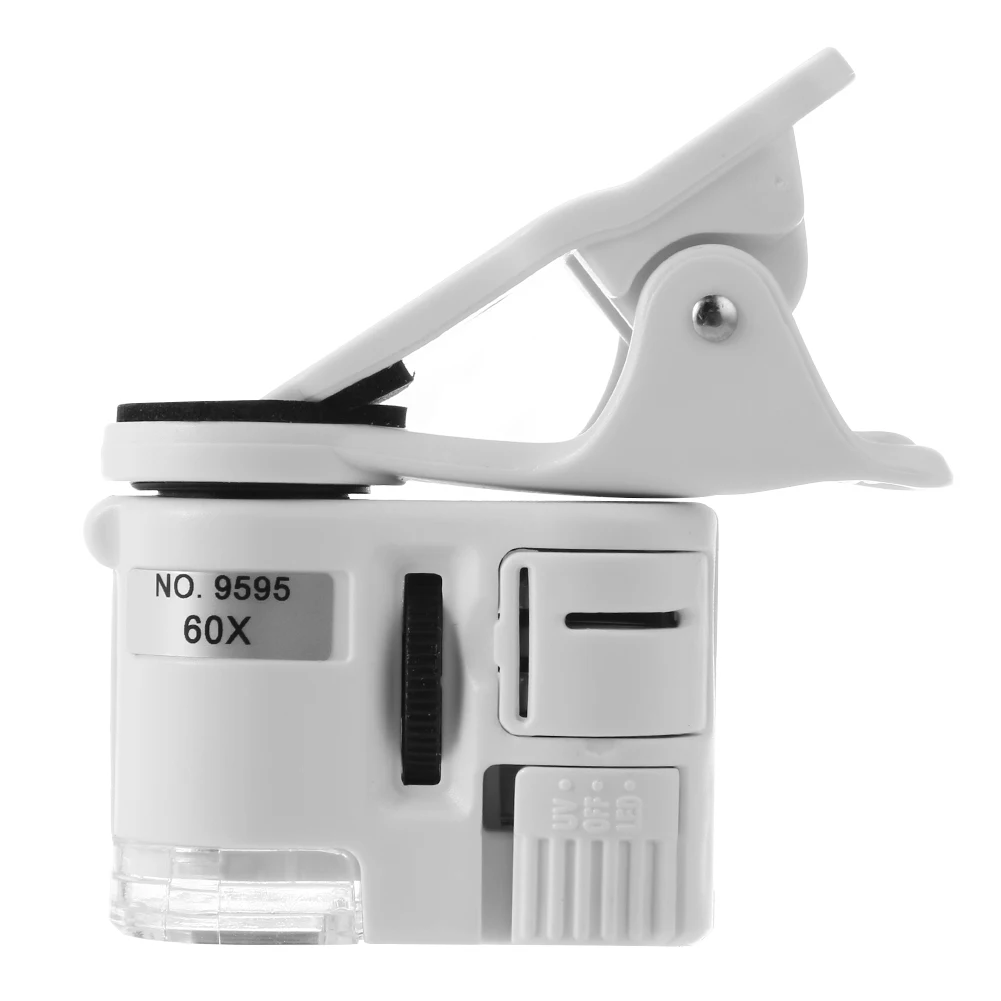 Mikroskopas 60X Telefono Skaitmeninio Mikroskopo Kamera su LED Šviesos Telefono Universal Mobile Didinamasis Lęšis Macro Zoom Kameros Įrašą 2