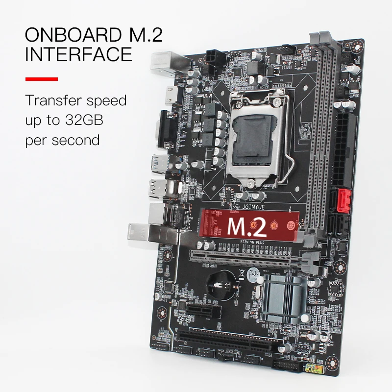 B75 darbastalio plokštė nustatyti kit LGA 1155 su Intel I3 3220 procesorius 16G(2*8G) DDR3 RAM atminties Mico-ATX pci-e 2.0 M. 2 NVME 1