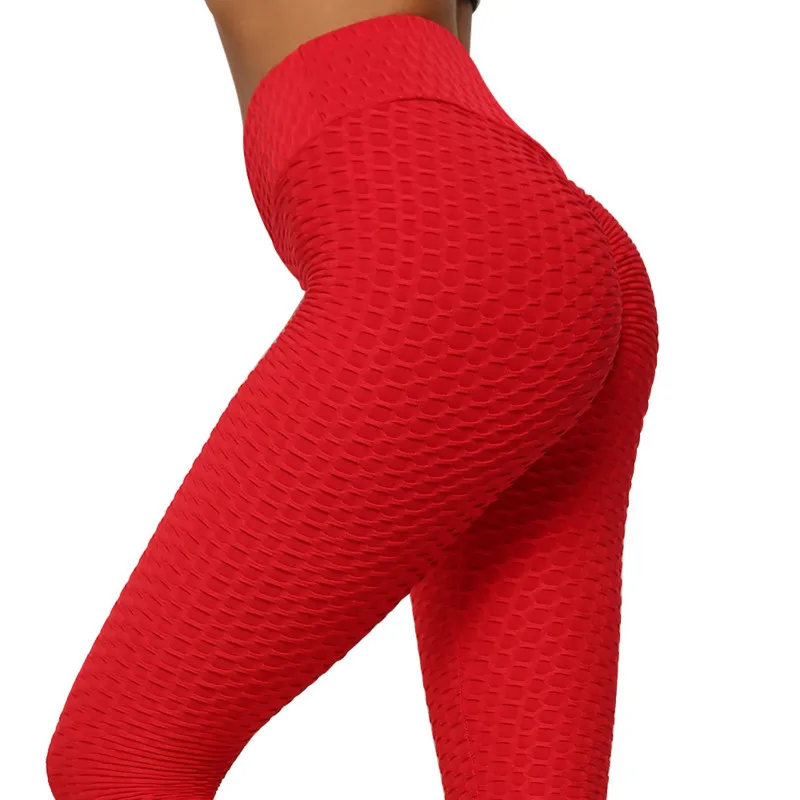 Moterų Fitneso Antblauzdžiai Raudona Seksualus Sportinės Moteriškos Laisvalaikio Kelnės High Waisted Vientisos Spalvos Veikia Antblauzdžiai Treniruotės Pants Plus Size 4