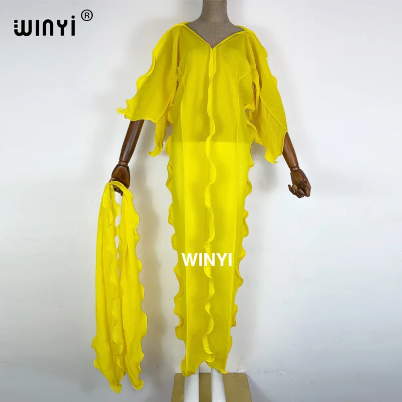 2021 Afrikos Plisuotos Suknelė moterų geometrinis spausdinimo ilgomis rankovėmis negabaritinių apvalios kaklo laukinių spalvų kontrastas Casol vasaros mados 4