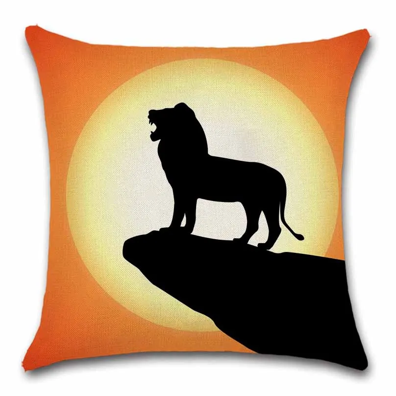 Liūtas spausdinti Gyvūnų spalvinga pagalvėlė apima, Mesti Dekoro Kėdės sėdynė sofa-Dekoratyvinis Namų vaikai draugas kambarį dovana Užvalkalas 5