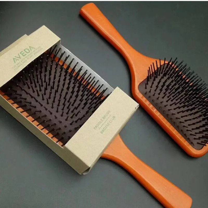 Persikų Medinis Plaukų Šepetys Galvos Hairbrush Šukos Profesionalus Moterų Raizginys Kirpyklų Reikmenys Teptukai, Įrankiai Plaukų Šukos 3