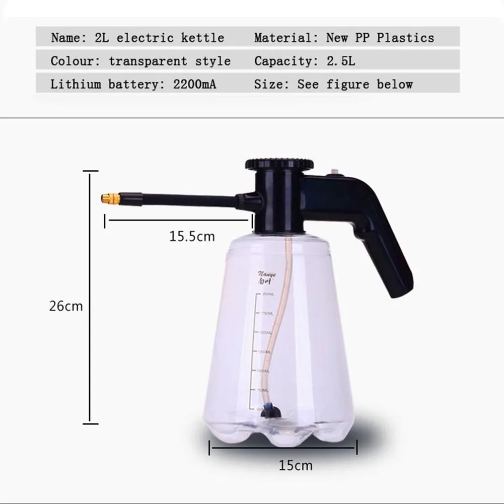 2L Sodas Elektros Purkštuvas 360 Reguliuojamas Elektrinis Automatinis Slėgio Vandens Purkštuvas Butelį, Sodo Laistymo, Galima Vandens Puodą 1