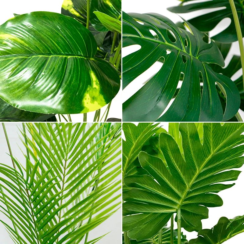50-123cm 36 Rūšių Didelių Tropinių Palmių Platic Augalai Netikrą Šakos, Vasarą žali Augalai Nekilnojamojo Touch Balkonas Buveinės Šalies Apdaila 3