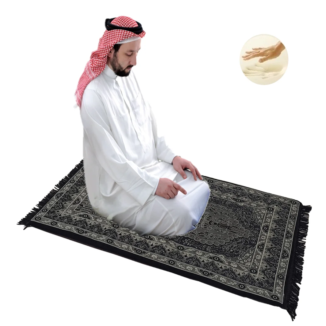 Aukštos kokybės Islamo Janamaz Sajjadah atminties putos maldos kilimėlis musulmonų maldos kilimų Sajjadah 3