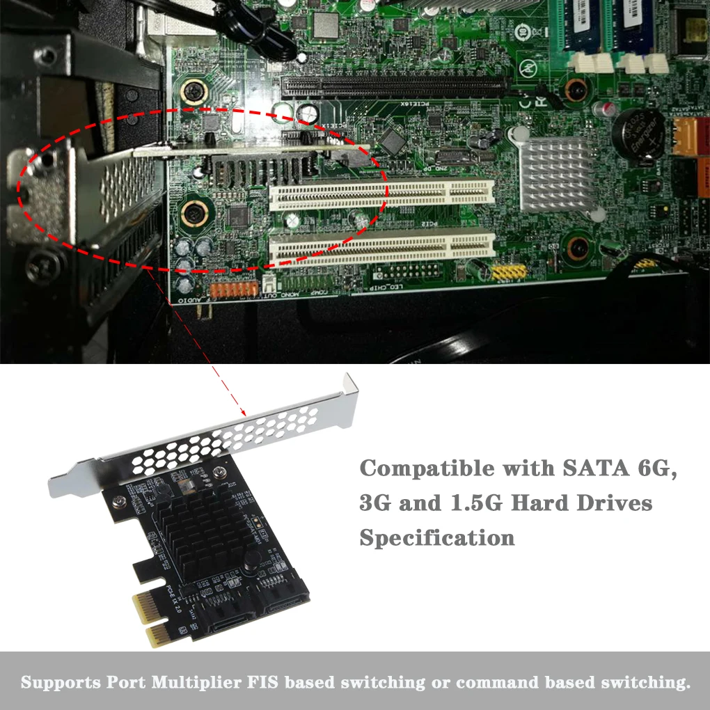 PCIE į SATA 3 Plėtros Kortelę ar Pridėti Kortelės Valdytojas Dual SATA Port PCI Express Adapter Kortelių Windows10/8/7/XP/2003/2008/Linux 0