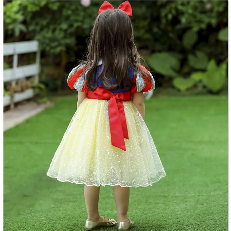 4PCS Kūdikių ispanijos Vintage Drabužių Girls Lolita Dress Vaikiška Mergaitė Princesė Suknelės Vaikų Diena, Gimtadienis Kamuolys GZB002 2