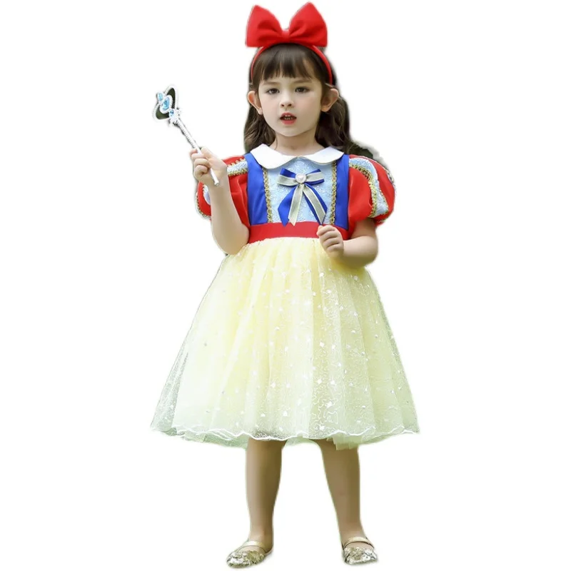 4PCS Kūdikių ispanijos Vintage Drabužių Girls Lolita Dress Vaikiška Mergaitė Princesė Suknelės Vaikų Diena, Gimtadienis Kamuolys GZB002 5