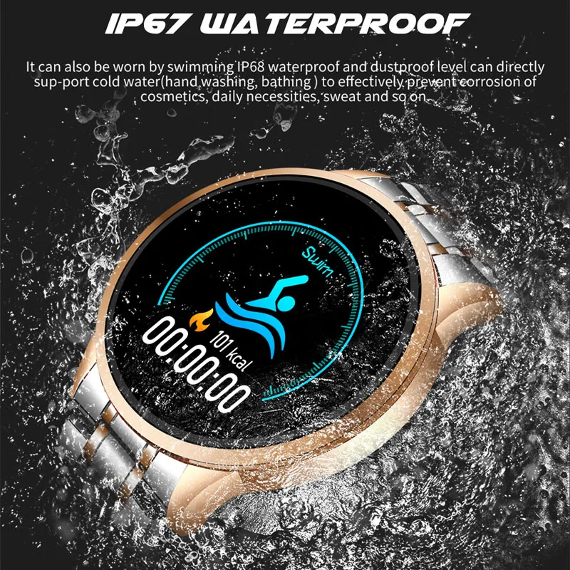 LIGE Naujų Plieno Smart Watch Vyrų Vandeniui sporto IOS Širdies ritmas, kraujo spaudimas skambučių Informaciją smartwatch Fitness tracker 1