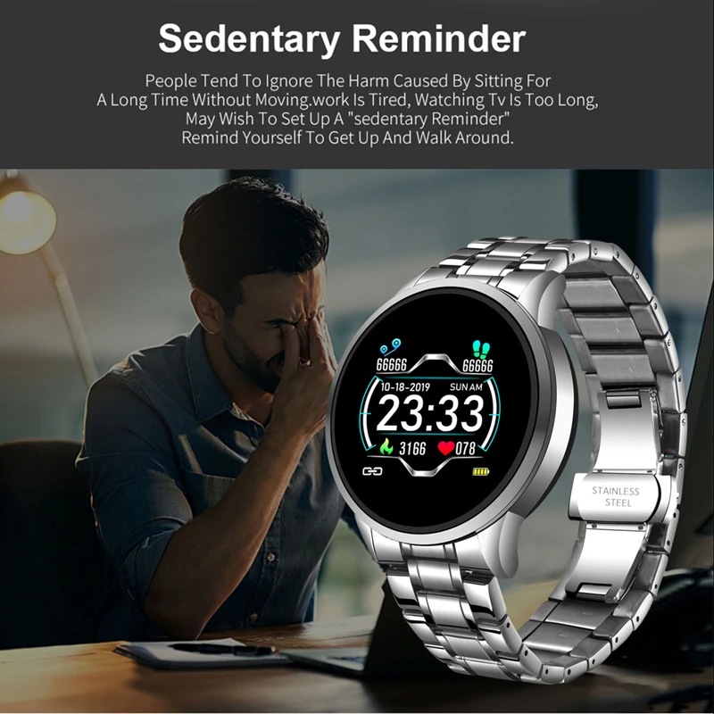 LIGE Naujų Plieno Smart Watch Vyrų Vandeniui sporto IOS Širdies ritmas, kraujo spaudimas skambučių Informaciją smartwatch Fitness tracker 2