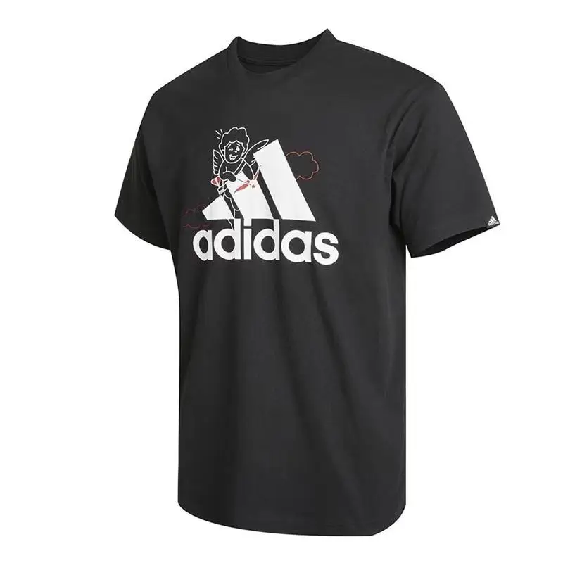 Originalus Naujas Atvykimo Adidas U VDAY T vyriški marškinėliai trumpomis rankovėmis Sportinę aprangą 0