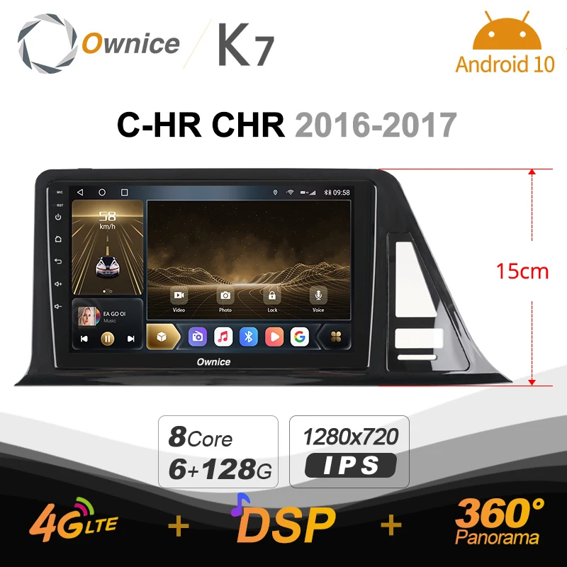 Ownice K7 6G+128G Ownice Android 10.0 Automobilio Radijo 