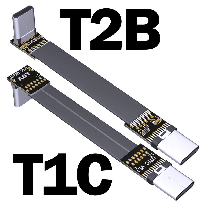 VDA FPV USB 3.1 Tipas C C Tipo Alkūnės, Lanksčios Butas FFC Juostelės Kabelis Gen2x1 10Gbps Oro Fotografijos Gopro DSLR Gimbal Rinkinys 2