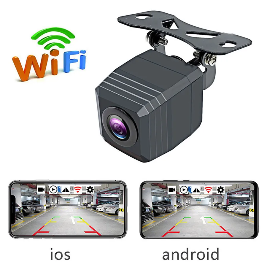 12V Auto Automobilis HD Galinio vaizdo Atsargine Kamera WiFi Bevielio Kameros WiFi Skaitmeninio Signalo 0
