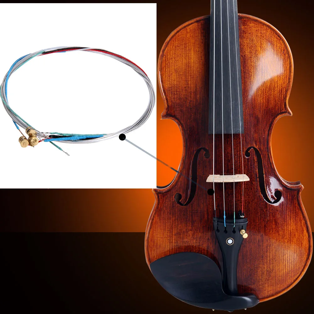 4pcs Pilnas Komplektas Smuiko Styga E-A-D-G Core Smuiku String Pakeisti 3/4 & 4/4 Smuikas naujų Muzikos instrumentų Dalys, Priedai 5