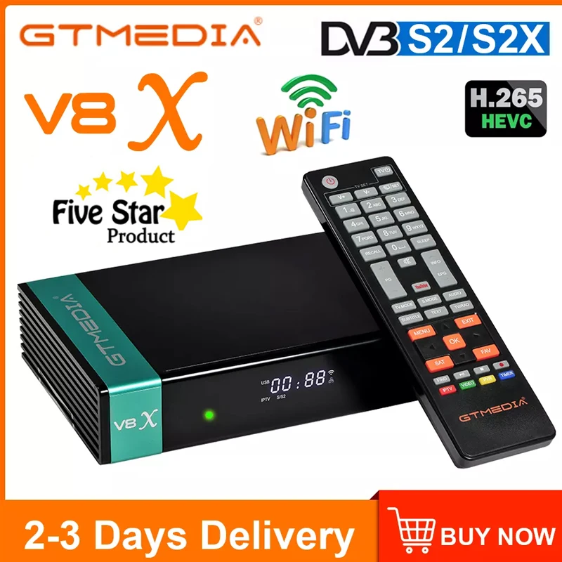 Karšto pardavimo Gtmedia DVB-S2 Palydovinis Imtuvas V8X GTMEDIA Pat, kaip Gtmedia V8 NOVA V9 Premjero V8 Garbę Built-in WIFI H. 265 Jokių app 1