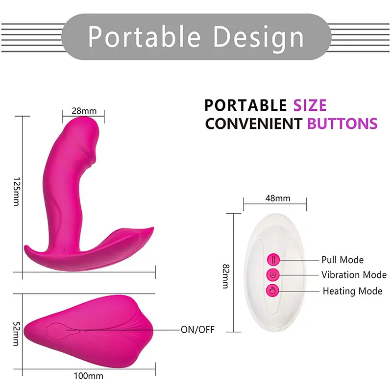 Nešiojami Panty G Spot Clit Vibratorius - Nuotolinio Valdymo Vandeniui atsparus Silikoninis Dildo Klitorio Stimuliatorius Sekso Žaislai Moterims ir Poroms 0