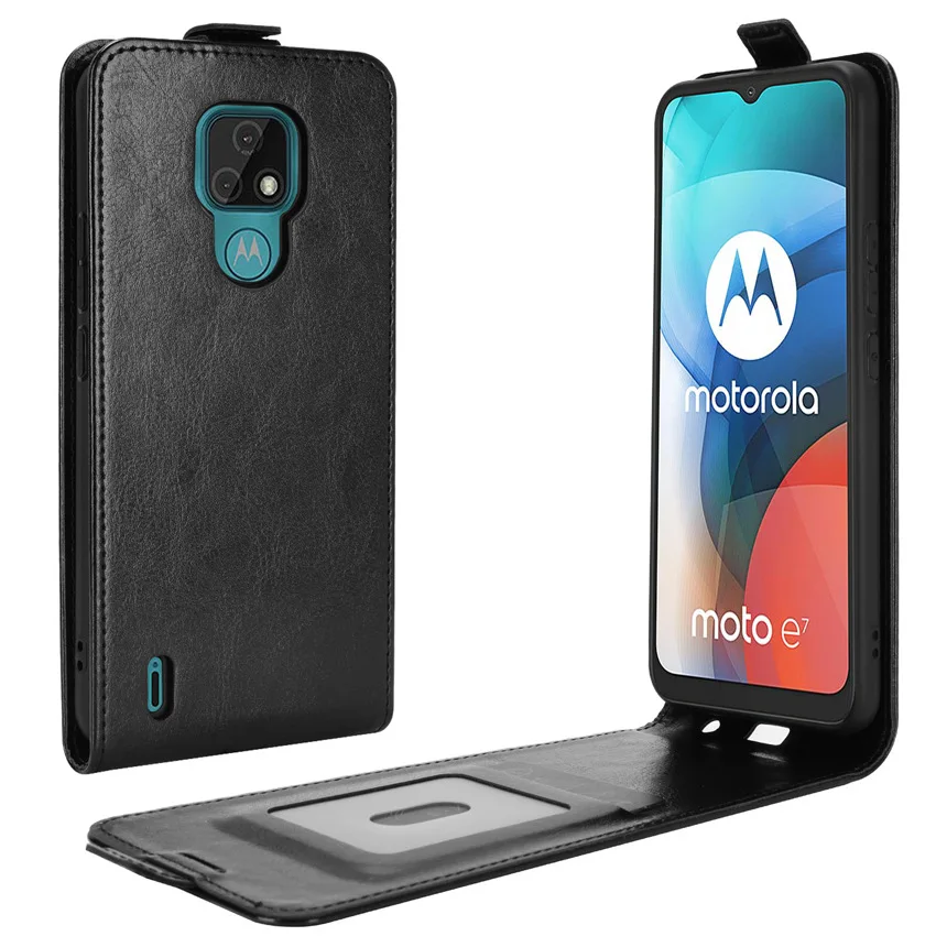 Dėl Moto E7 Atveju Apversti Odos Atvejais Motorola Moto E7 Aukštos Kokybės Vertikalus Piniginės Odos Atveju Moto E7 1