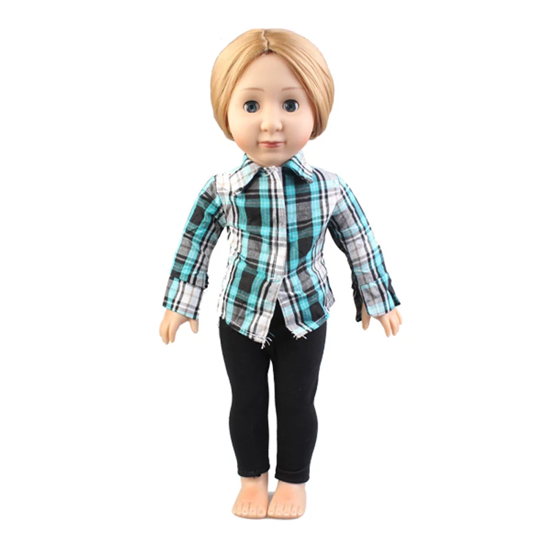 43cm Naujas Reborn Baby Doll Marškinėliai, Žalios Spalvos Pledas ilgomis rankovėmis Marškinėliai, 18 Colių Amerikos ir Rusija,OG Mergina Lėlės Žaislas 2