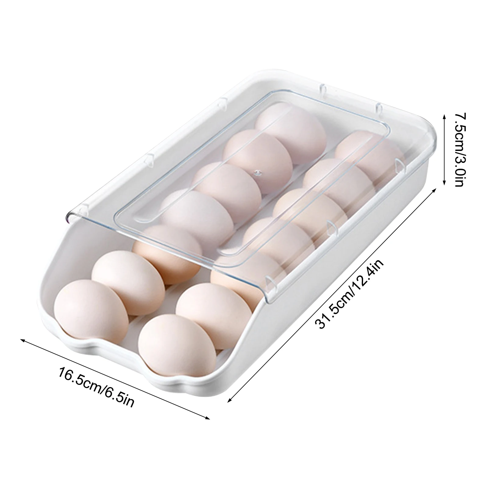 Naujas Aukštos kokybės Automatinio Supimo Kiaušinių stalčiuko Didina Dizaino Kiaušinių Dėklas Konteineriai, Refrižeratorių Fresh Box Virtuvės Įrankiai 4