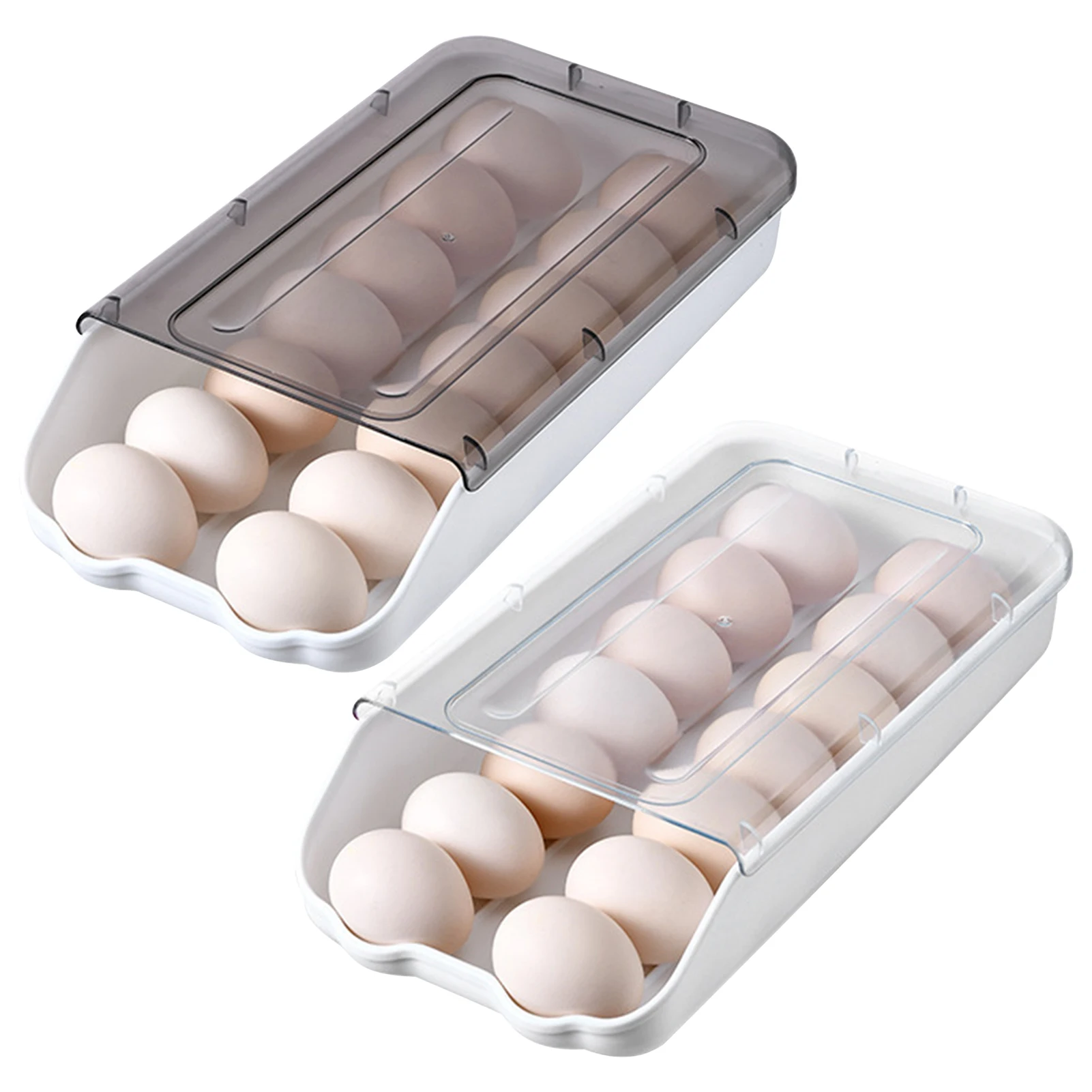 Naujas Aukštos kokybės Automatinio Supimo Kiaušinių stalčiuko Didina Dizaino Kiaušinių Dėklas Konteineriai, Refrižeratorių Fresh Box Virtuvės Įrankiai 5