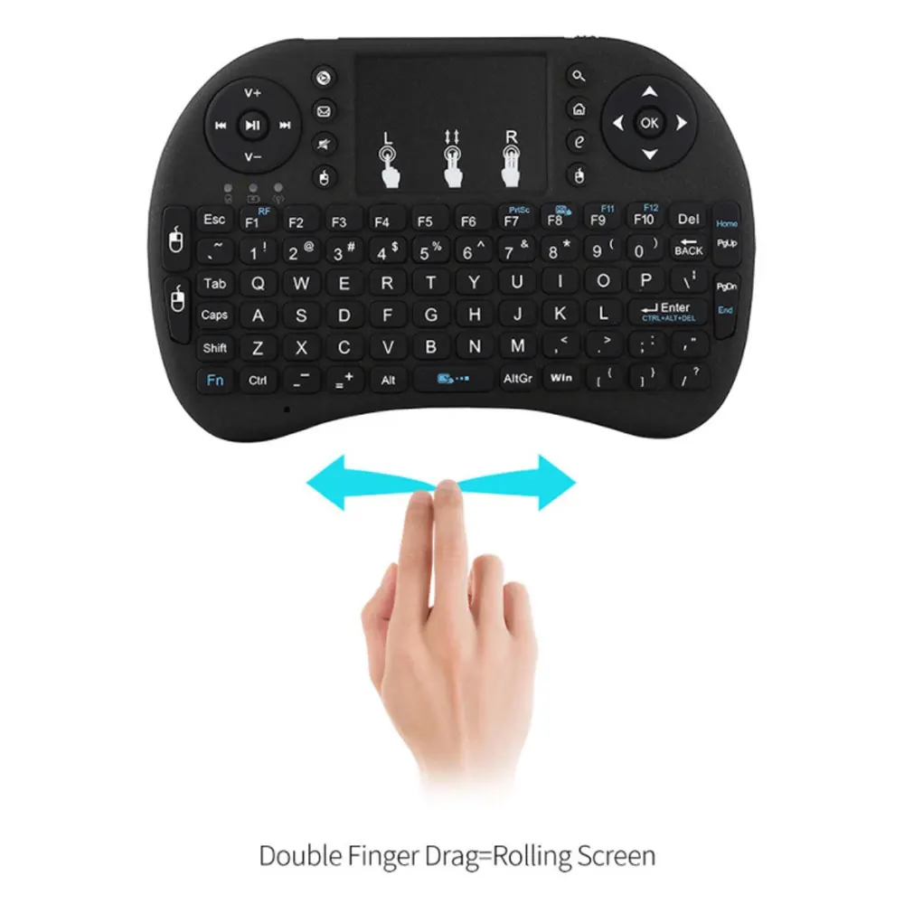 2021NEW 3 Spalvų Apšvietimu i8 Mini Wireless Keyboard 2,4 ghz anglų kalba 3 Spalva Oro Pelė su Touchpad Nuotolinio Valdymo Android TV Box 1