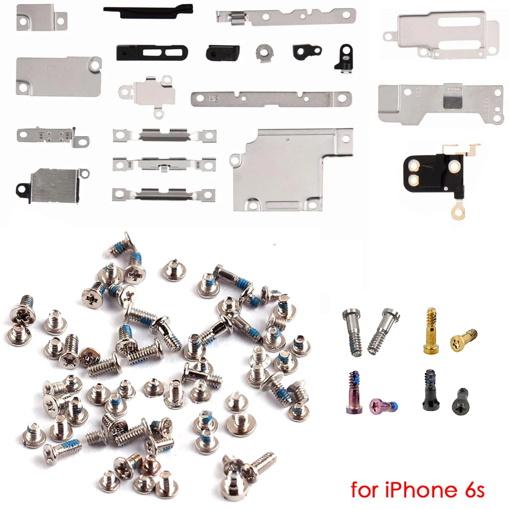 Pilnas Komplektas Smulkių Metalinių Vidaus Laikiklis dalys + Visiškai Varžtai iPhone 5 5C 5S 6 6P 6s 6sPlus 7 7Plus 8 Plus X XR XS MAX 5