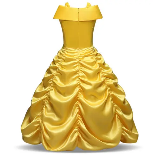 Grožio ir Žvėrys Gražuolė Princesė Kostiumas Mergaitėms, Vaikams, Vaikų Helovinas Fancy Dress Up Priedai 3-10 Metų 4