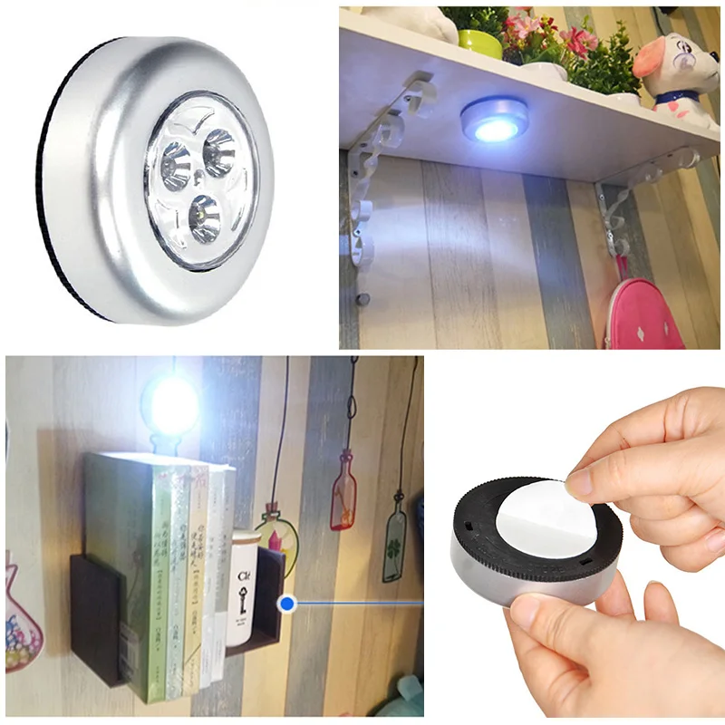 Lipnios bevielę įkraunamą Sienos Lempos Portable LED Naktį LightBattery-powered Energijos taupymo Lemputė, Miegamojo, Koridoriaus Automobilių 1