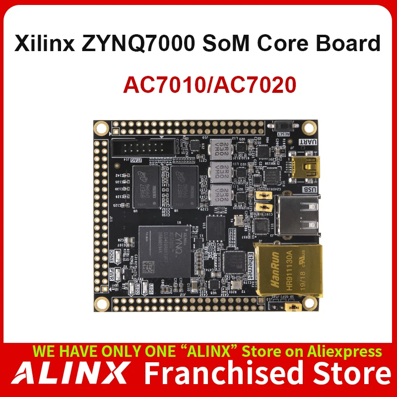 ALINX SoM AC7010 AC7020: XILINX Zynq-7000 SoC XC7Z010 XC7Z020 ZYNQ RANKOS 7010 7020 Pramoninės Klasės Modulis 3