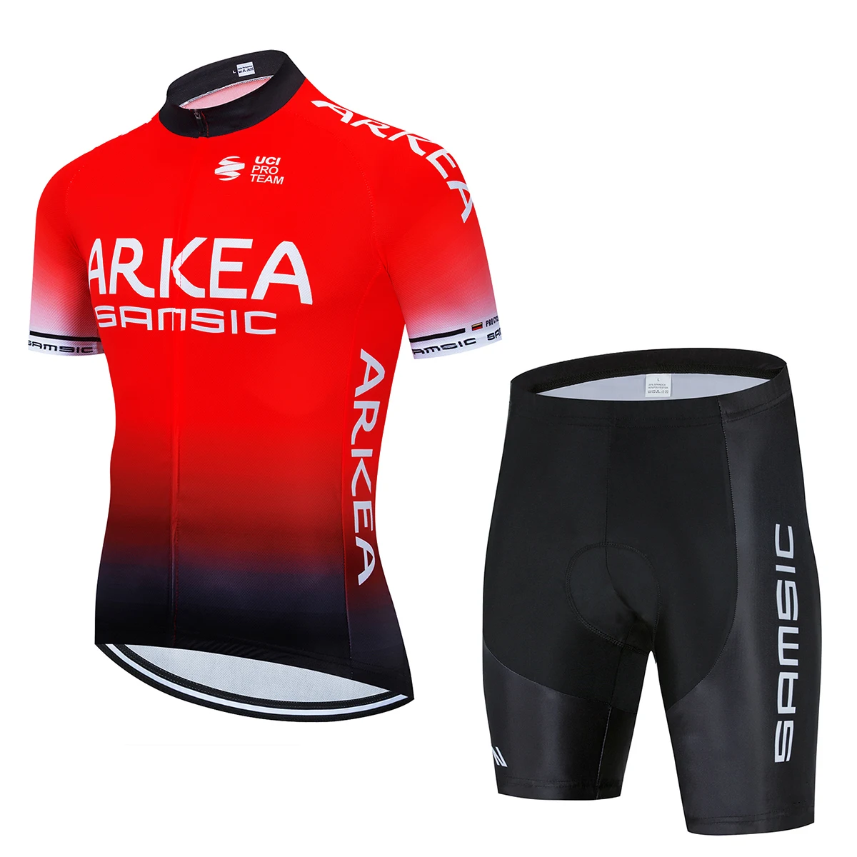 2021 ARKEA Vyrams trumpomis rankovėmis Dviračių džersis 19D Dviračių Šortai kostiumas Ropa Ciclismo Vasaros MTB Dviračių Drabužių Quick dry Maillot 0