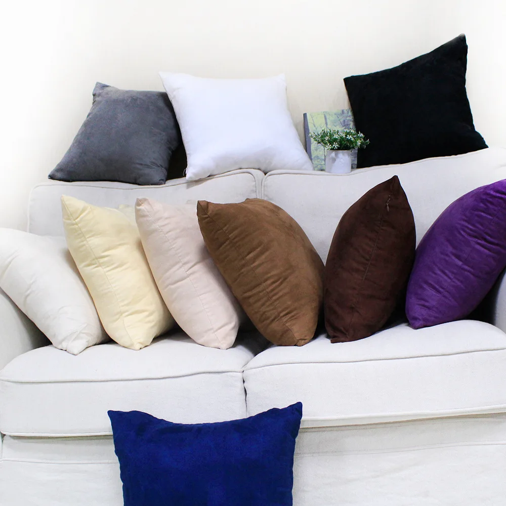 Suede audinio sofos pagalvėlė padengti 30x50/40x40/45x45/40x60/50x50/55x55/60x60cm dydis dekoratyvinis mesti pagalvę padengti atveju 1