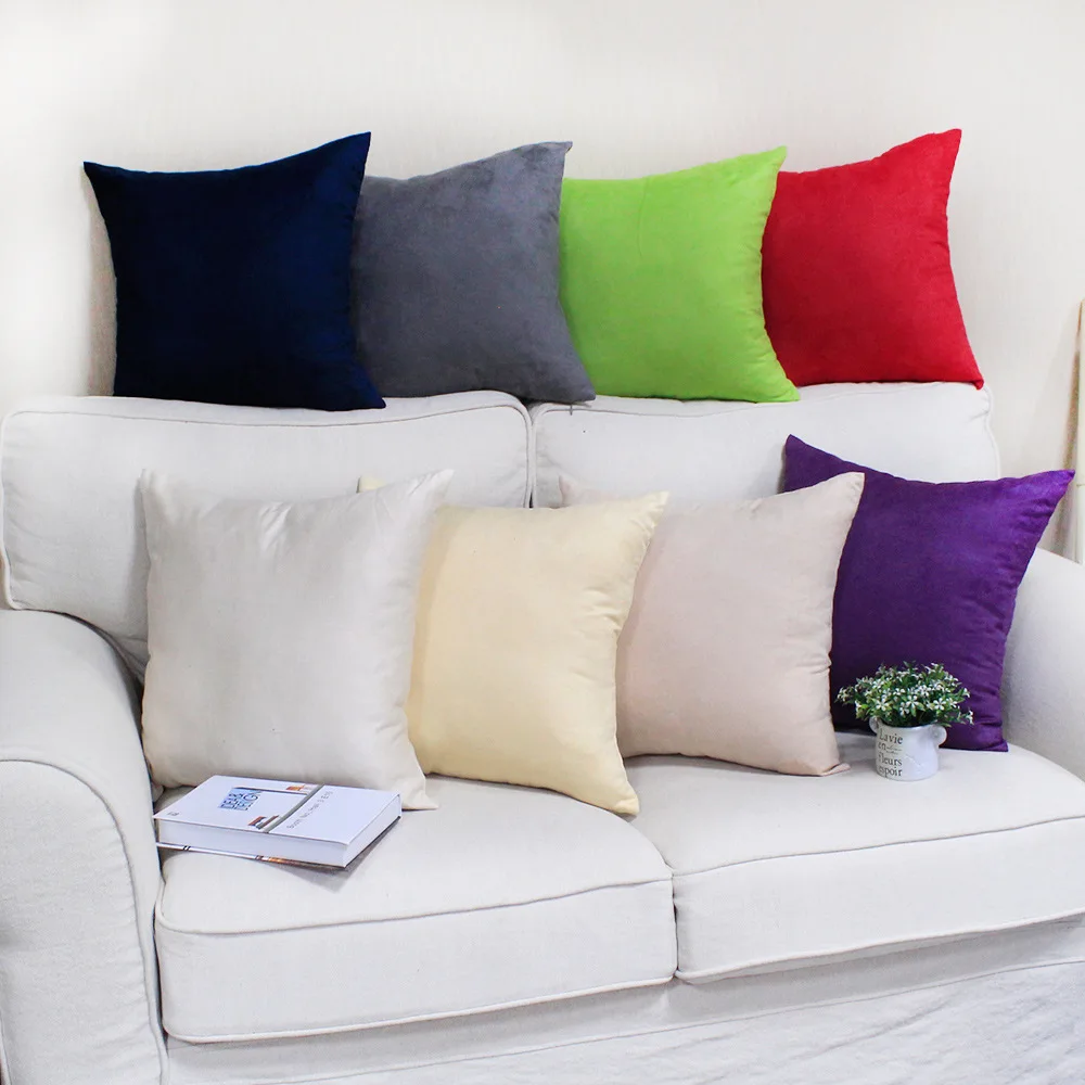 Suede audinio sofos pagalvėlė padengti 30x50/40x40/45x45/40x60/50x50/55x55/60x60cm dydis dekoratyvinis mesti pagalvę padengti atveju 5