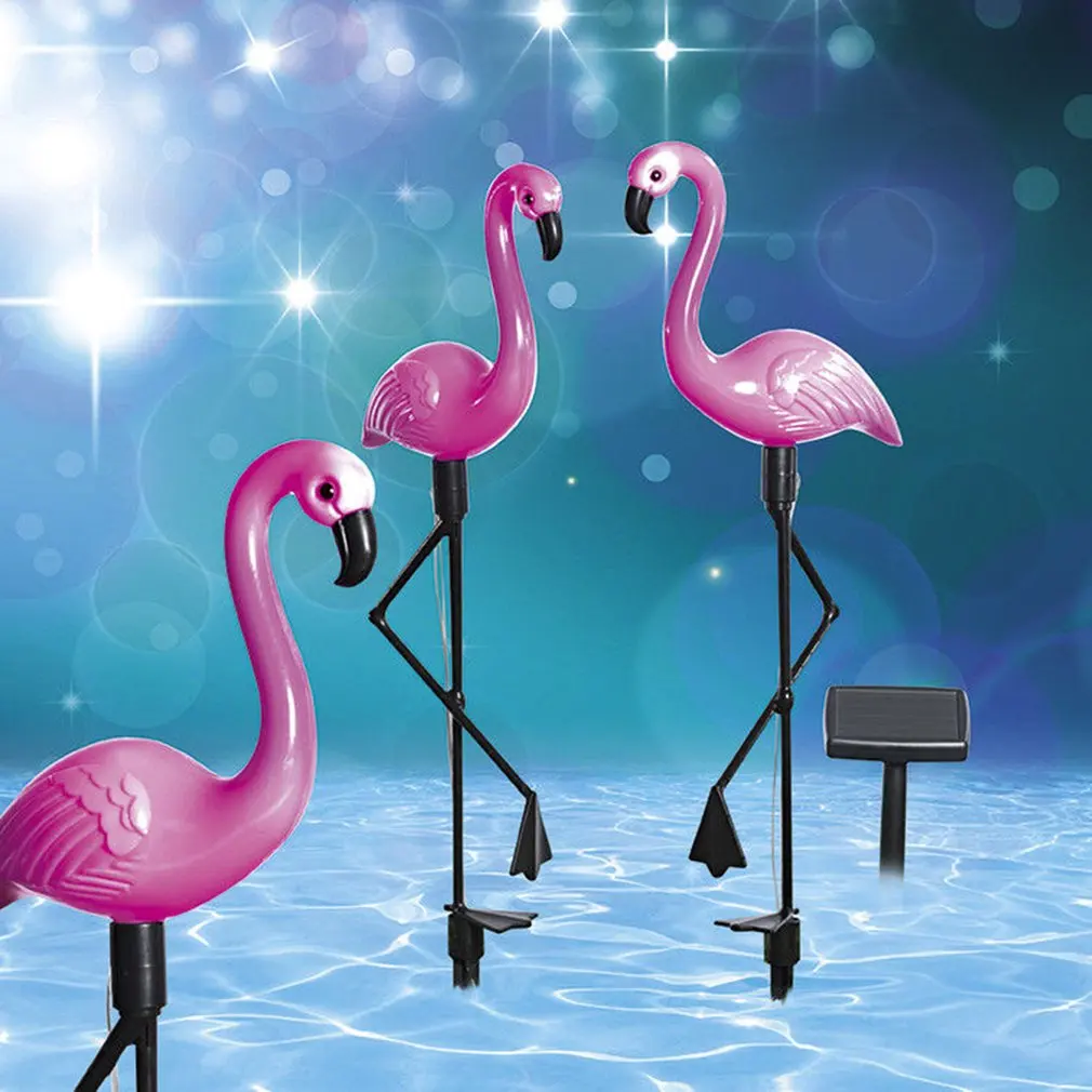 3pcs LED Saulės Sodas Šviesos Flamingo Vejos Lempos Vandeniui Saulės Led Žibintai, Lauko ir Sodo Apdailai Šalys 1