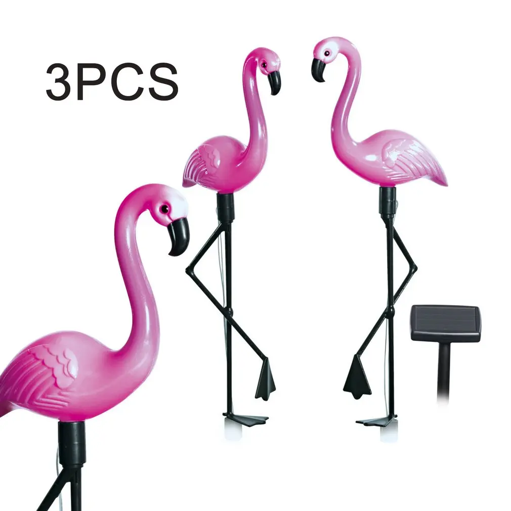3pcs LED Saulės Sodas Šviesos Flamingo Vejos Lempos Vandeniui Saulės Led Žibintai, Lauko ir Sodo Apdailai Šalys 3