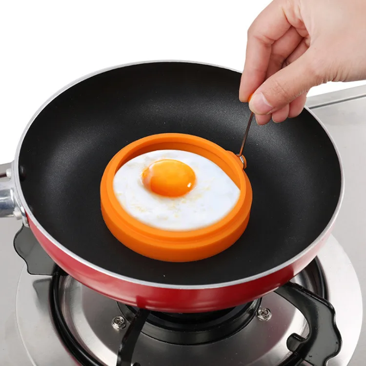 Naujas Silikoninis Keptas Kiaušinis Blynas Žiedas Omletas Keptas Kiaušinis Turas Shaper Kiaušiniai, Pelėsių, maisto ruošimui Pusryčiai Keptuvėje, Orkaitėje Virtuvė 3