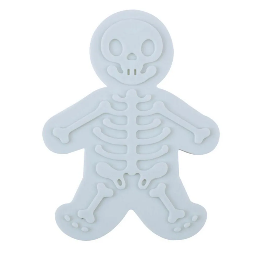 Skeletas Meduoliai Su Imbiero Priedais Vyras Slapukas Pelėsių Plastiko Antspaudu Pelėsių Paspaudus Cookie Maker Virtuvės Įrankiai 3