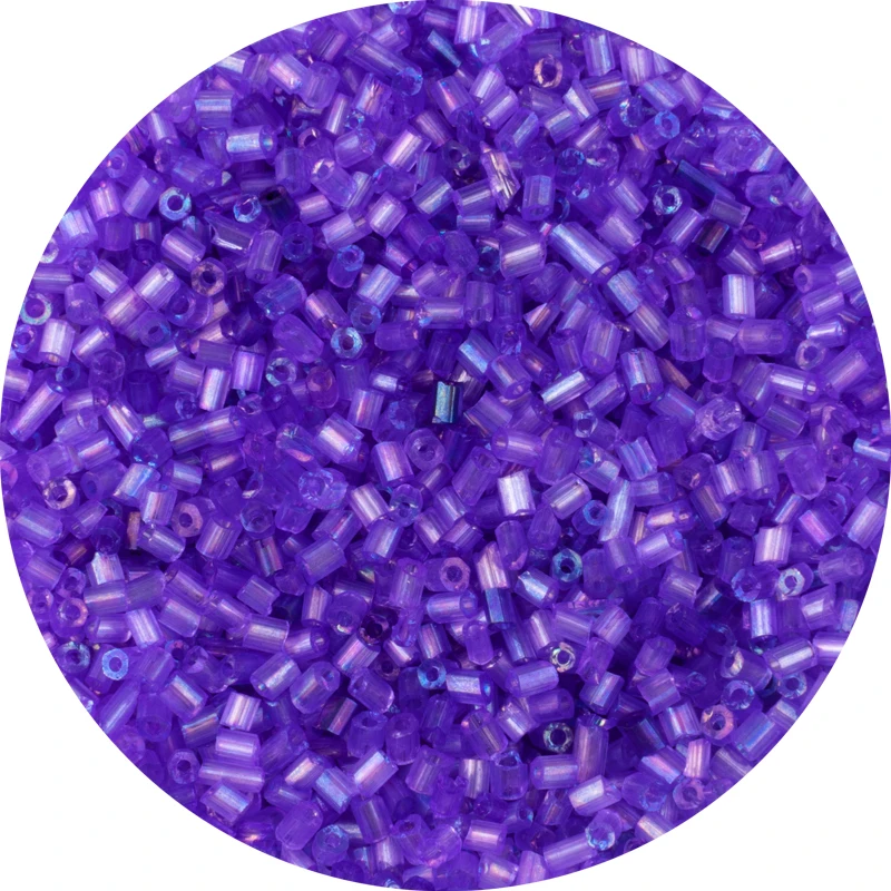 Didmeninė 800pcs violetinė čekijos cilindro formos stiklo prarasti karoliukai trumpą dviejų duobučių stiklo sėklos karoliukai papuošalai gamybai 
