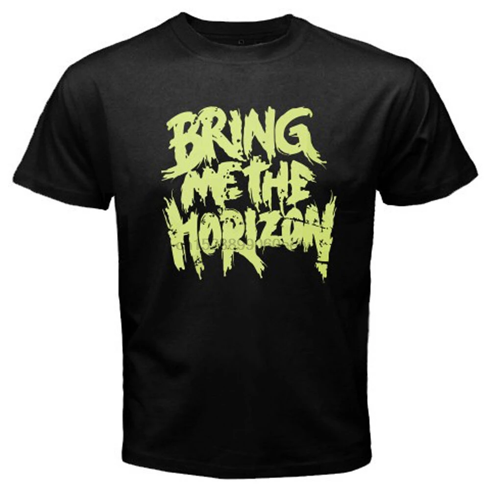 Naujas BMTH Atnešti Man Horizontas Roko grupės Logotipas Mens Black T-Shirt Dydis S iki 3XL 3