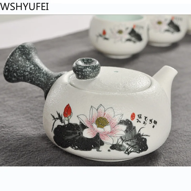 Naujas stilius Snaigės glazūra arbatos rinkinys Anti-plikymo karščiui atsparaus Kelionės Arbatos rinkinys arbatos nustatyti Buitinių geriamojo indai WSHYUFEI 3